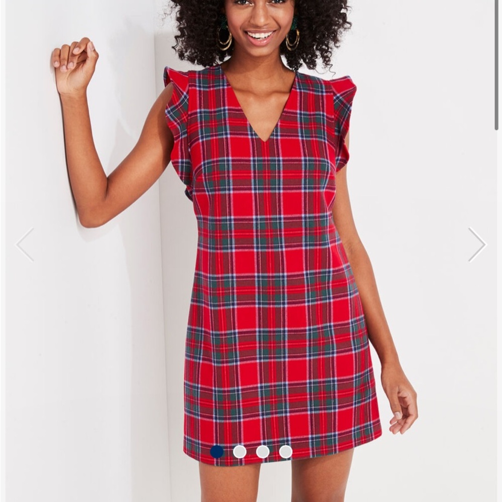 Vineyard Vines Red Plaid Mini Dress